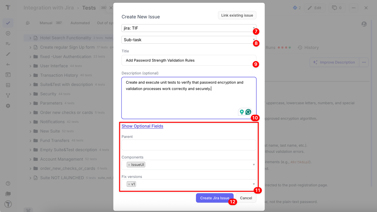 Save new Jira Issue